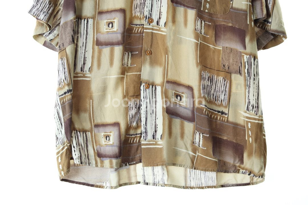 (L-2XL) 브랜드빈티지 반팔셔츠 남방 배색--2