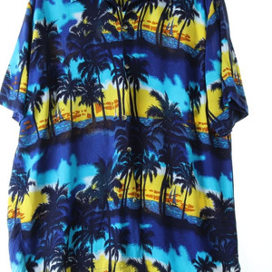 (L-2XL) 브랜드빈티지 반팔셔츠 남방 네이비 노을