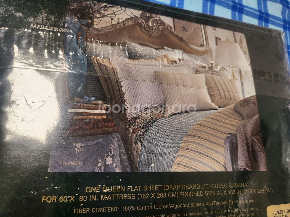 랄프로렌 USA 이불 (퀸 플랫) 새틴 Italy--1