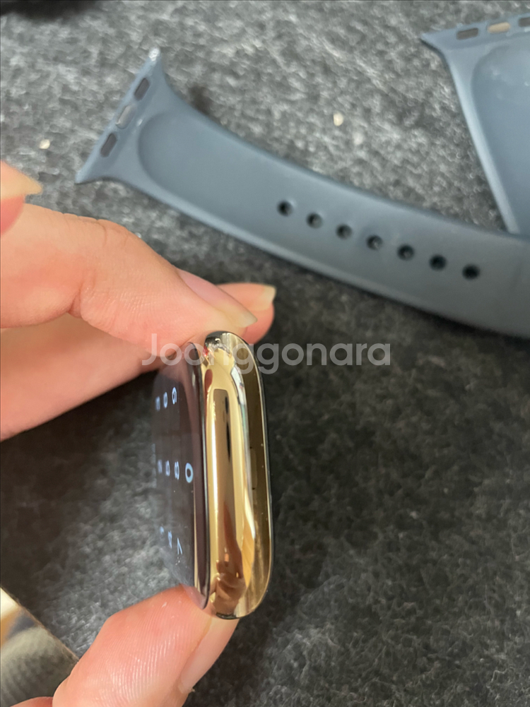 애플워치8 스테인리스골드 44mm--3