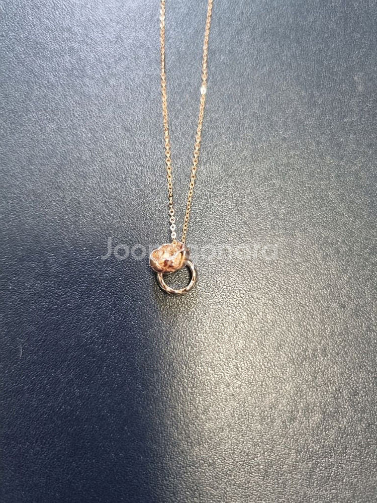 14k 엠보싱콤비색상 일체형목걸이--1