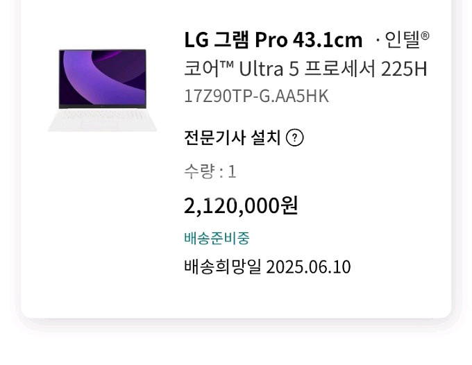 LG 그램 프로 17인지--0
