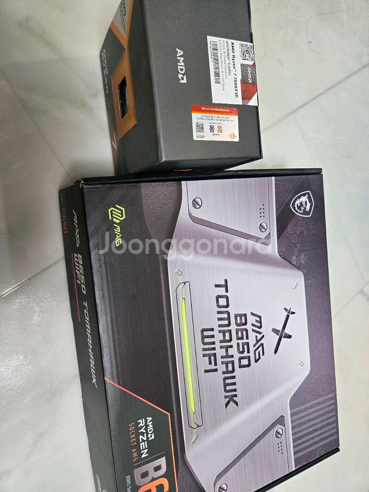 MSI B650 토마호크 와이파이+7800X3D 일괄--0