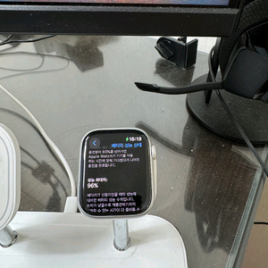 애플워치9 45mm 셀룰러 실버