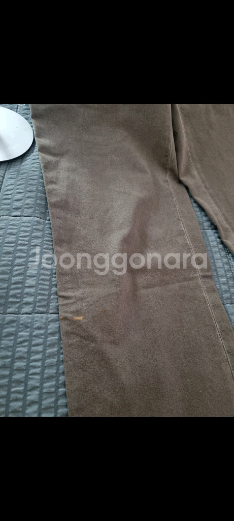 정품 프라다 여성 갈색 칠부 면바지 브라운--7