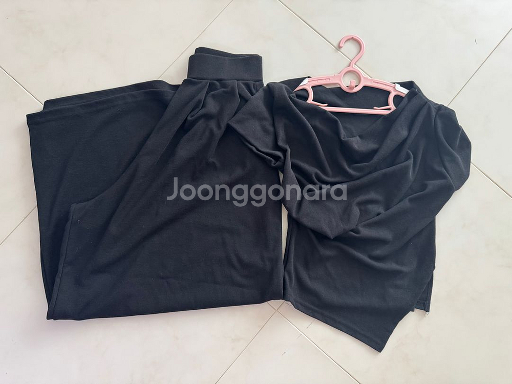 드레이프반팔 바지세트--1