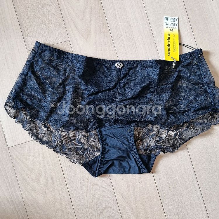 원더브라 시스루 블랙레이스 여성팬티--0