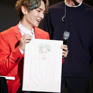 샤이니 칠파티에서 온유가 직접 그린 키 그림