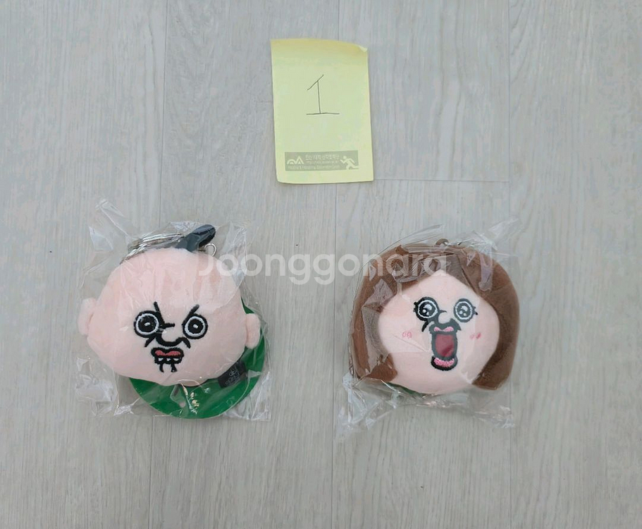 빵빵이 옥지 얼굴 가방고리 인형 키링--0