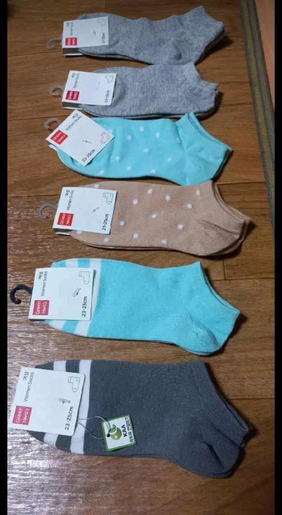 15켤레) 여성 스니커즈발목양말 단바닥 발직선길이--2