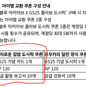 gs25 블루아카이브 도시락 쿠폰