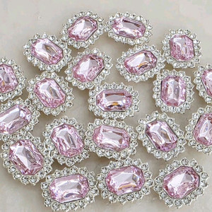 금속 사각 실버핑크 20개 일괄