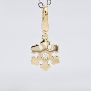 불가리 스노우플레이크 천연 다이아 18K 펜던트