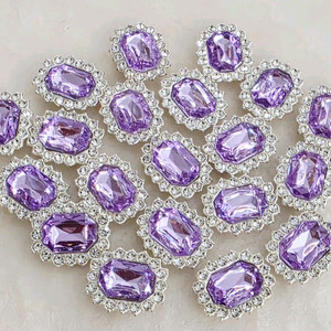 금속 사각 실버퍼플 20개 일괄