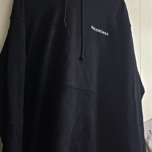 발렌시아가 백로고 후드 블랙 XL 팝니다