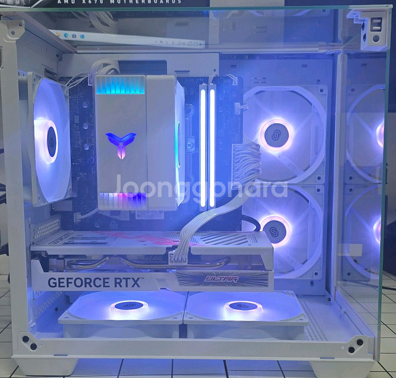 7500f, 4060 올화이트 큐브형 어항pc 팝니다--0