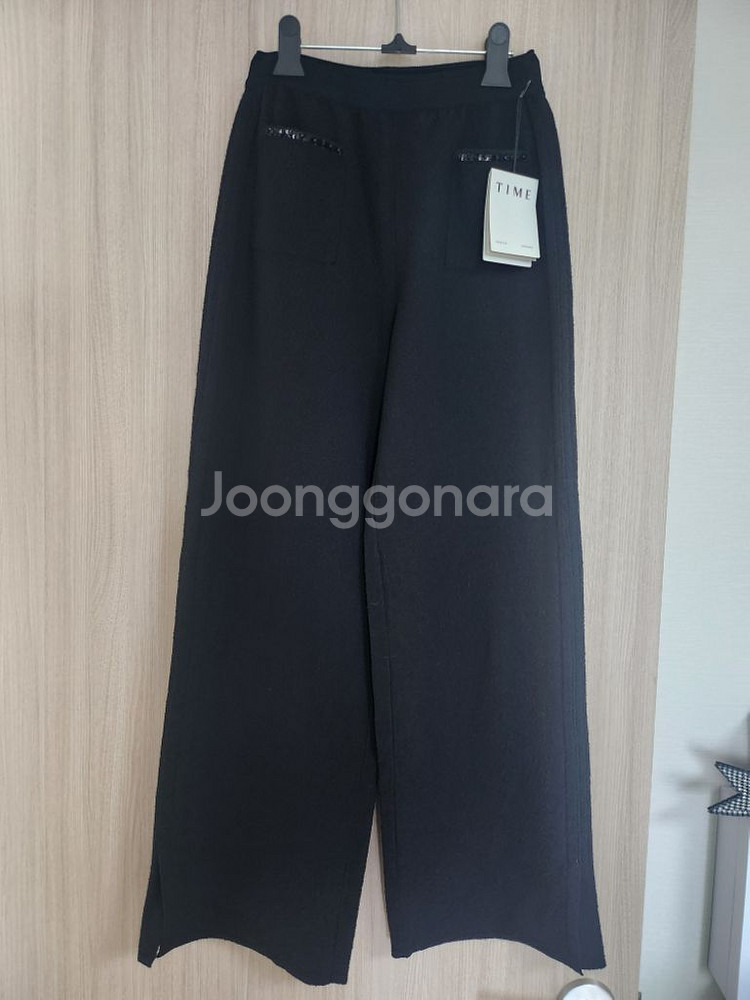 타임 시퀸 라인테리밴딩 팬츠--1