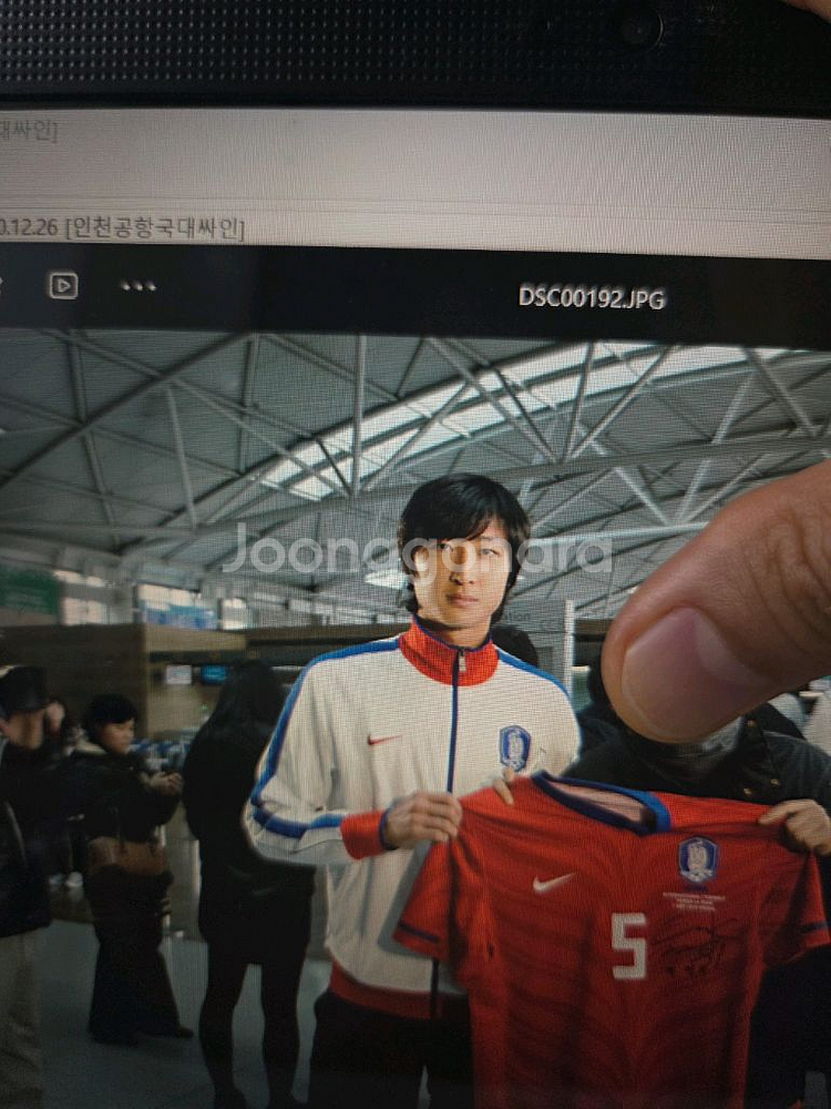 곽태휘 실착 매치원 대한민국 축구 유니폼--1