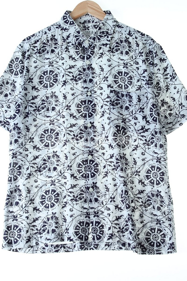 (2XL) 인디안 반팔셔츠 남방 쉬원소재 하와이안--0