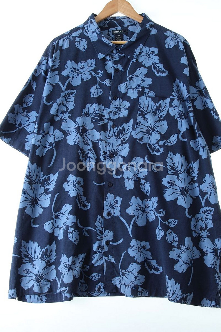 (2XL-4XL) 브랜드빈티지 반팔셔츠 남방 네이비--0