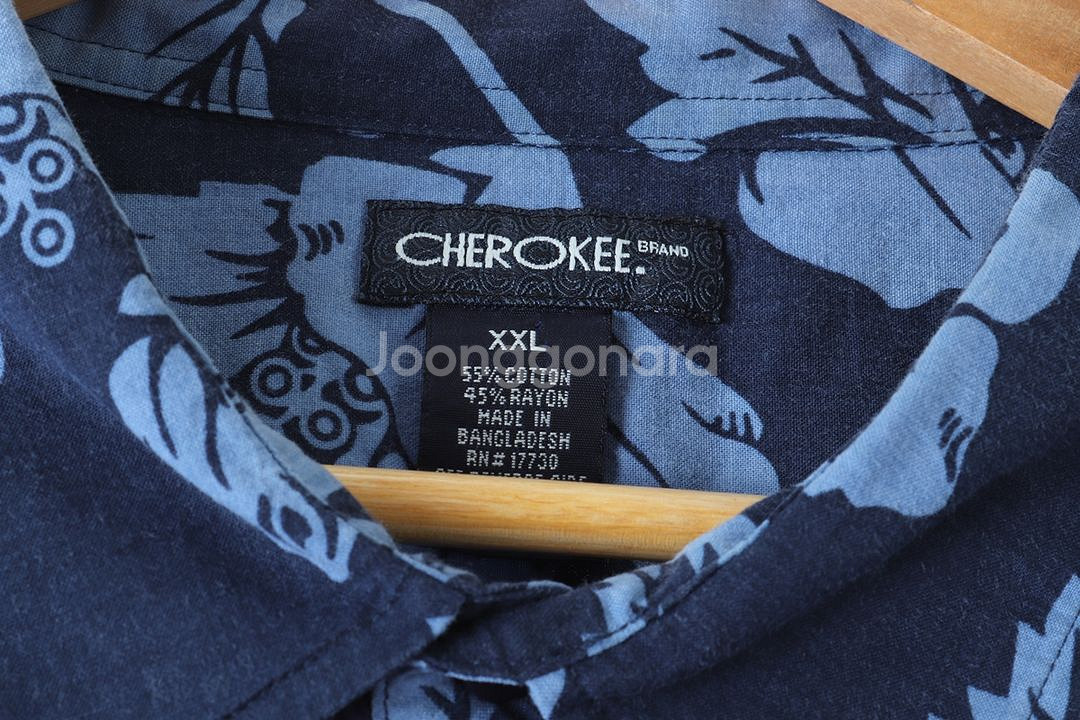 (2XL-4XL) 브랜드빈티지 반팔셔츠 남방 네이비--5