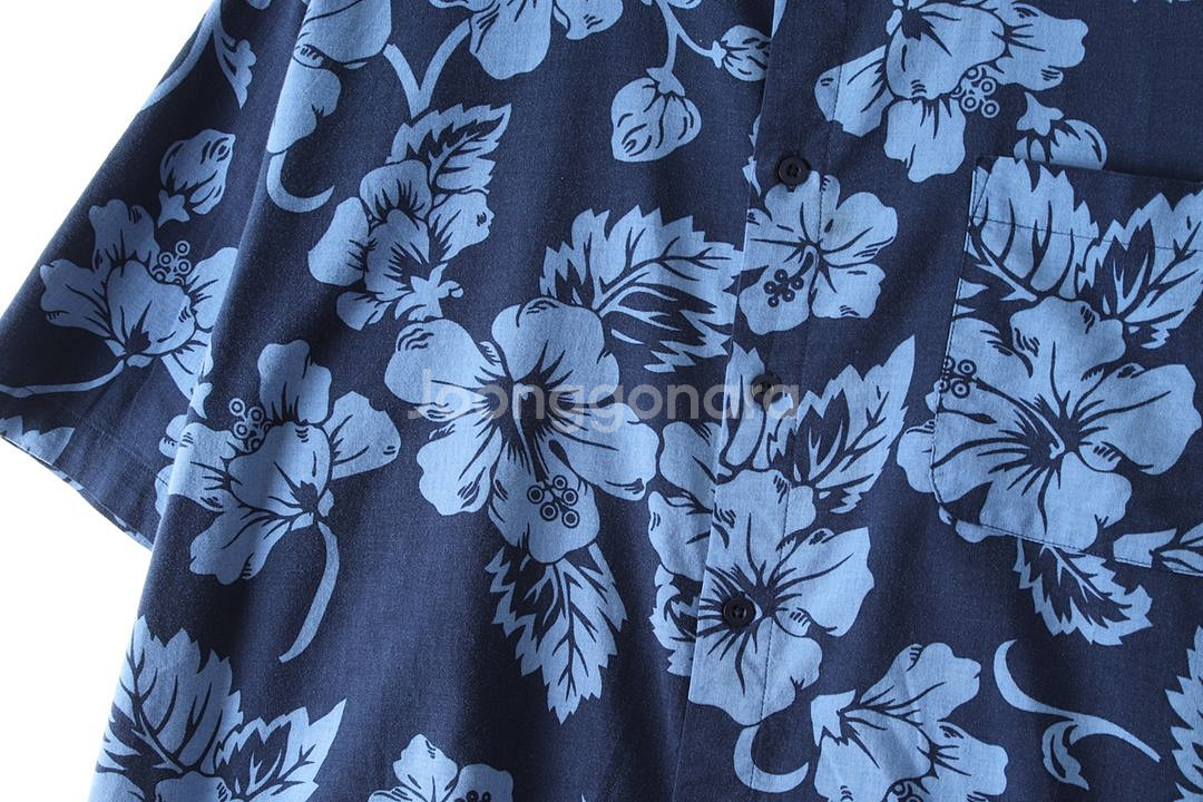 (2XL-4XL) 브랜드빈티지 반팔셔츠 남방 네이비--3