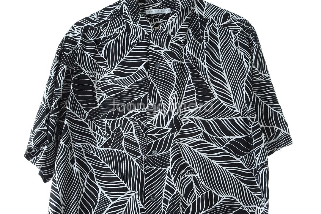 (XL-2XL) 브랜드빈티지 반팔셔츠 남방 블랙 패턴--1