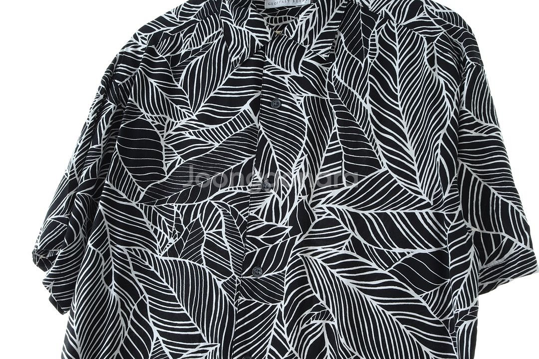 (XL-2XL) 브랜드빈티지 반팔셔츠 남방 블랙 패턴--3