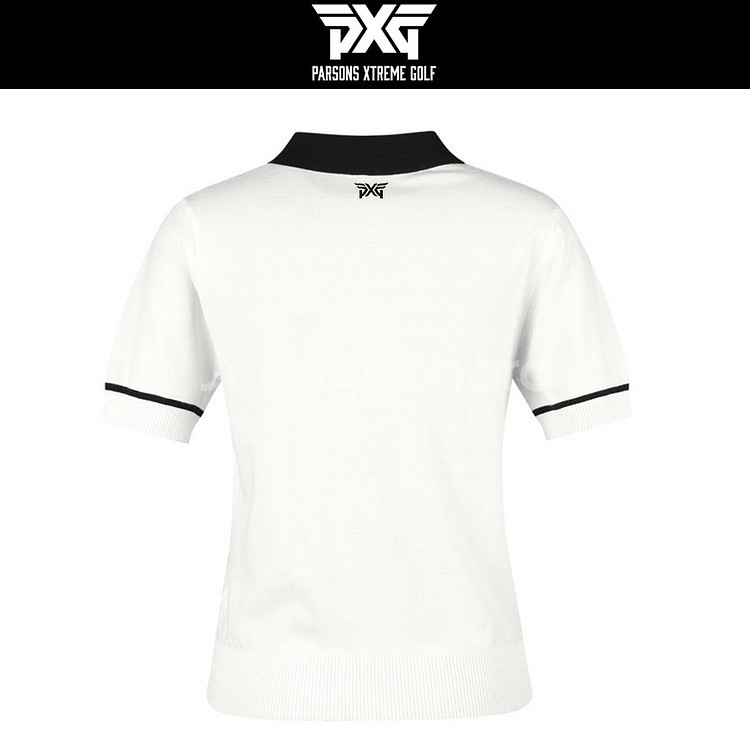 PXG 골프 여성 메쉬 스퀘어 카라 반팔티--7