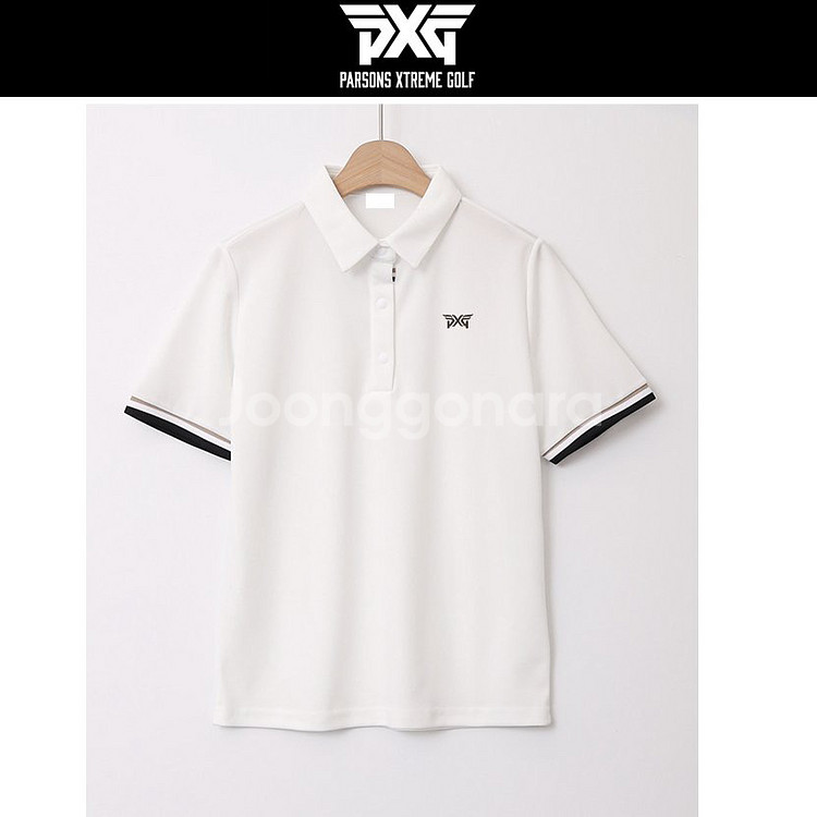 PXG 골프 여성 삼선 카라 코튼 반팔티--6