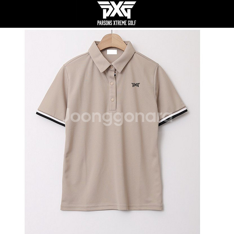 PXG 골프 여성 삼선 카라 코튼 반팔티--7