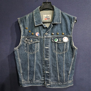 SEQUIN 네이비 남성 100 빈티지 데님조끼