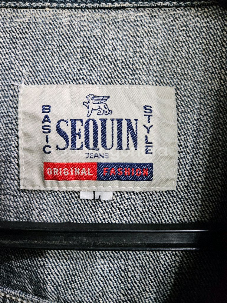 SEQUIN 네이비 남성 100 빈티지 데님조끼--2