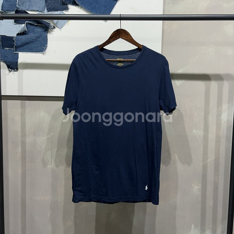 (95) 폴로 랄프로렌 캐주얼 네이비 라운드 반팔 티--0