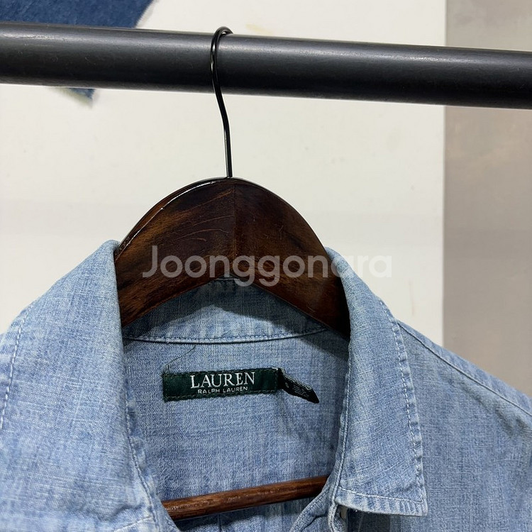 (95) 로렌 폴로 랄프로렌 여성 데님 셔츠 블라우스--1