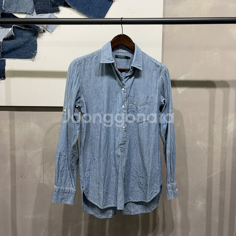 (95) 로렌 폴로 랄프로렌 여성 데님 셔츠 블라우스--0