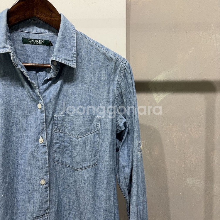 (95) 로렌 폴로 랄프로렌 여성 데님 셔츠 블라우스--2