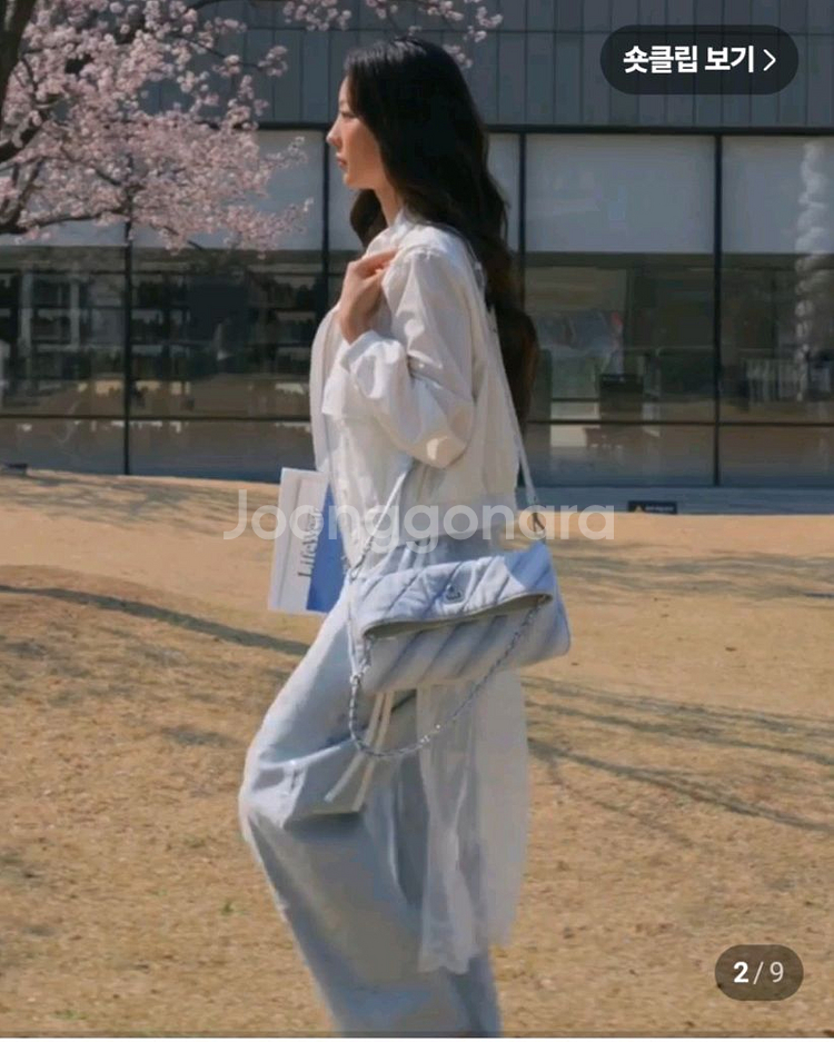 찰스앤키스 파운 데님 패널 체인 핸들 숄더백2025--0