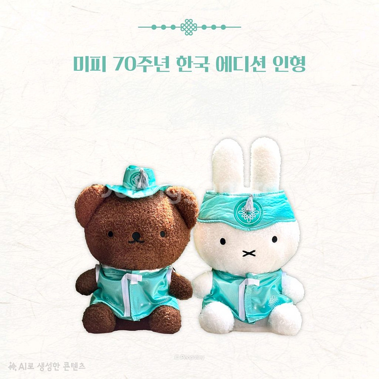한복 미피 & 보리스 한정판 인형--0