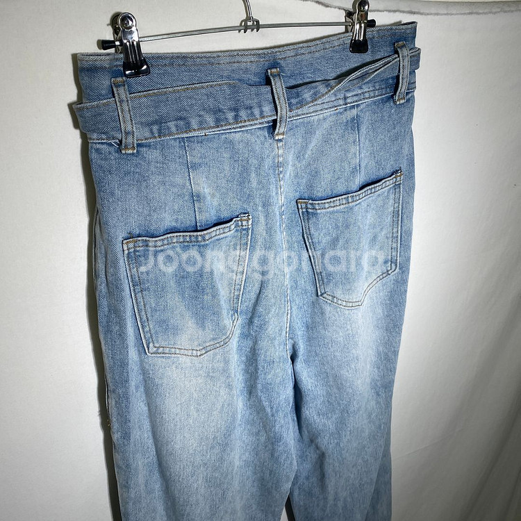 S-M)PRANA 허리 벨트 연청 청바지 데님--4