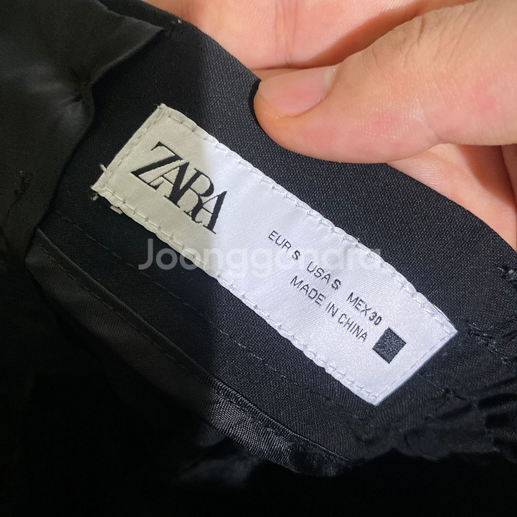 S-M)자라 허리밴딩 와이드 팬츠--6