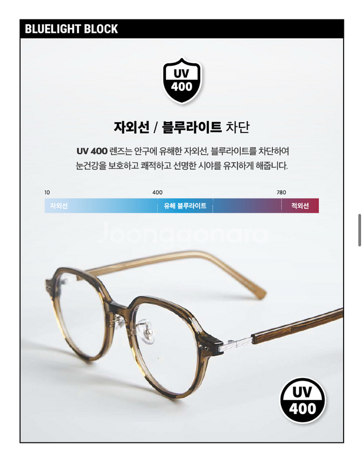 새상품) 투큐브 자외선 및 블루라이트 차단 선글라스--4