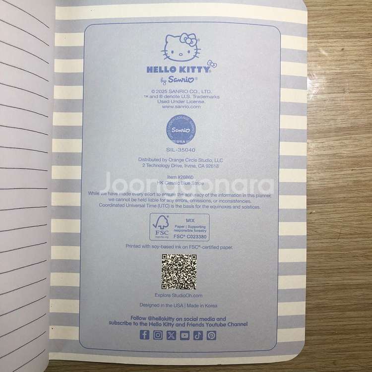 헬로키티 2025-2026 먼슬리 미니 플래너--4