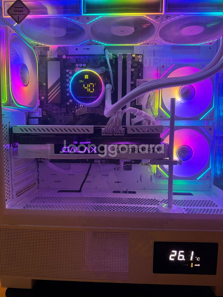 고사양 게임용 화이트감성 간지나는 컴퓨터 본체 PC--7