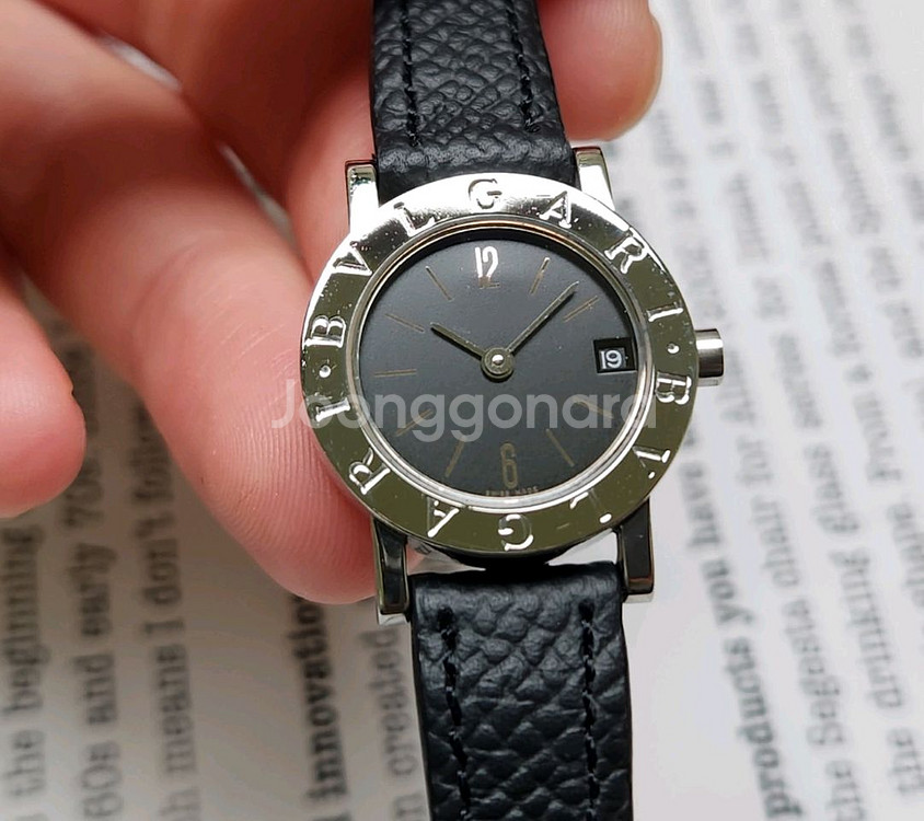 불가리 BB23 SLD 블랙검판 레이디스틸 쿼츠 여성용--0