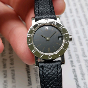 불가리 BB23 SLD 블랙검판 레이디스틸 쿼츠 여성용