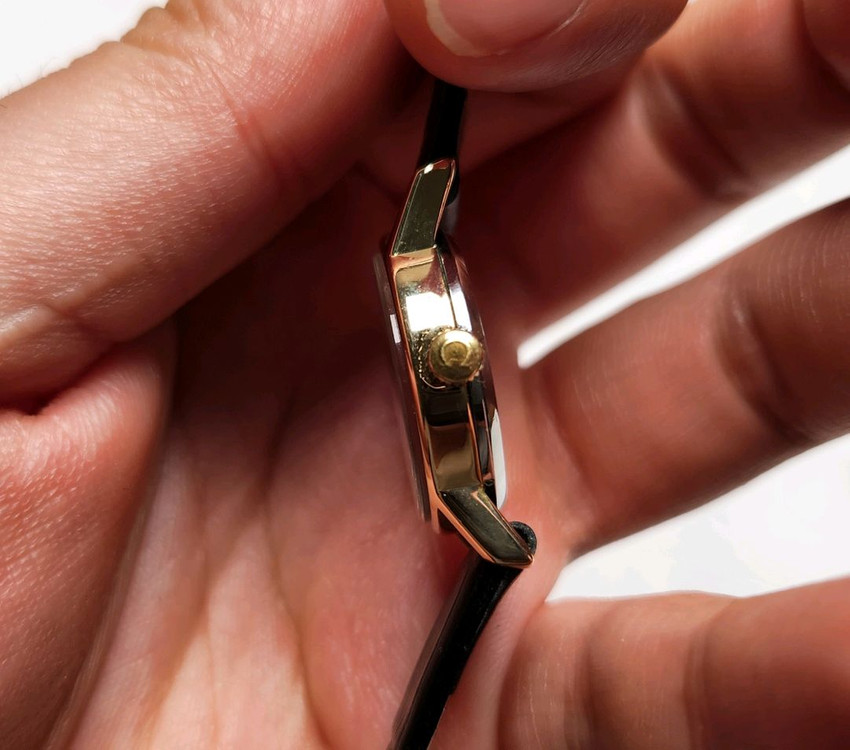 빈티지 오메가 드빌 금장 스카이블루판 수동 메커니컬 여--9