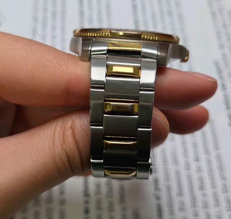 빈티지 엘진 트리플캘린더 팬더 와플다이얼 벤츠핸즈 브레--8