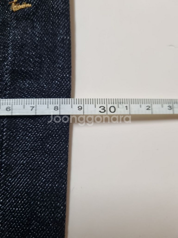 34)플랙진 가죽패치 블랙청바지 스판 슬림 스트레이트--8