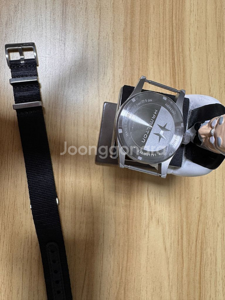 신품급) 해밀턴 카키필드 메카니컬 38mm 형광 흰판--2